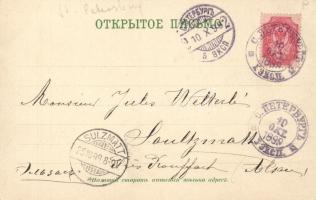 1899 Saint Petersburg, Kazan cathedral, litho