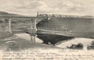 Vilnius, Wilna; Le pont de Vilejka / railroad bridge