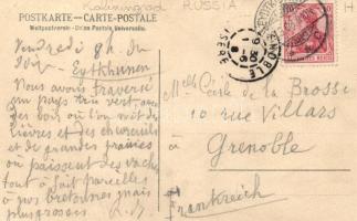 Kaliningrad, Königsberg i. Pr.; Steindamm / street with shops