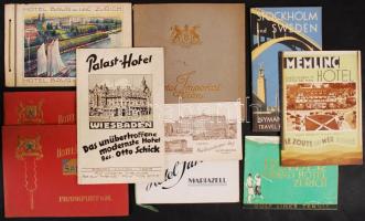 1900-1910 10 db külföldi szállodákat bemutató képes füzet / 10 Hotel catalogues with pictures