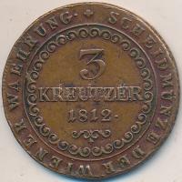 1812G 3Kr Cu "I. Ferenc" T:2-,3