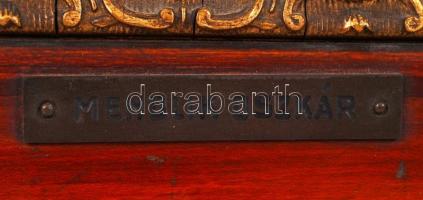 Mendlik Oszkár (1870-1963): Hullámzó tenger. Olaj, fa. Jelzett. 25x15 cm Üvegezett, jó fa keretben