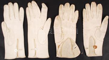 cca 1930 2 pár finom bőr glaszékesztyű 8 as méretben / leather gloves