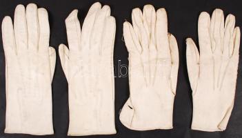 cca 1930 2 pár finom bőr glaszékesztyű 8 as méretben / leather gloves