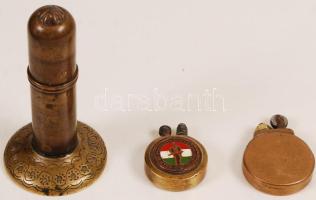 cca 1910-1930  db régi réz öngyújtó, részben töltényhüvelyből / Vintage lighters