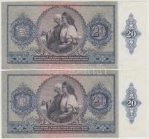 1941. 20P (2x) sorszámkövető T:I