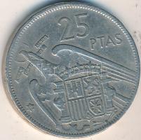 Spanyolország 1957.(58) 25P "Caudillo" T:2- Spain 1957.(58) 25 Pesetas "Caudillo" C:VF