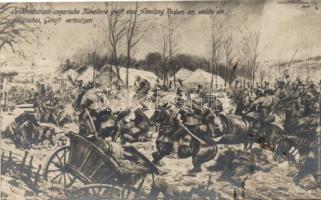 Austro-Hungarian cavalry attacks Russian soldiers in WWI, I. világháború Osztrák-Magyar lovasság támadása az oroszok ellen