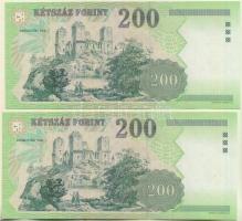 2006. 200Ft (2x) sorszámkövető T:I