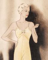 Dr. Mika László: 2 db háború előtti divatrajz. Akvarell, pasztell papír. 87x55 cm, 60x30 cm