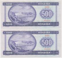 1990. 500Ft (2x) sorszámkövető T:I