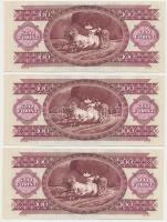 1992. 100Ft (3x) sorszámkövetőek T:I