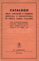 1948 Landmans Catalogo delle cartoline e vignette ufficiali e seminfficiali di posta aerea italiana/Repülős levélzárók és levelezőlapok katalógusa/Katalog von Flugvignetten und Karten