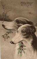 Sighthound, New year greeting card (EK)