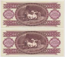 1992. 100Ft (2x) sorszámkövető T:I-