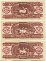1993. 100Ft (3x) sorszámkövető T:I,I-,II