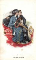 His latest chauffeur couple in automobile, Taylor Platt & Co. Series 782. s: Clarence F. Underwood