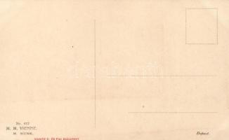 Nude lady by the mirror; M. Munk Vienne Nr. 412