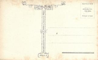 'Anna & Gasparini' couple with automobile; Italian art postcard s: Mauzan