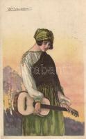 'Anna & Gasparini' Italian art postcard s: Mauzan