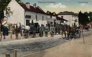 Volodymyr-Volynsky, Kowelerstrasse / street, soldiers (EB)