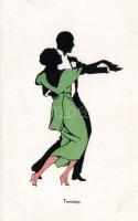 'Twostep' dancing couple, silhouettes A. R. & C. i. B. Nr. 1318/1.