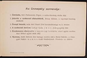 1898 Meghívó a Baross Gábor szobrának ünnepélyes leleplezésére az esemény programjával egy konzul ré...