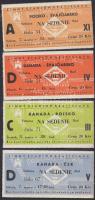 cca 1970 Csehszlovákia-Kanada 4 db jegy jégkorong meccsre / Canada Czechoslovakia 4 tickets for ice hockey