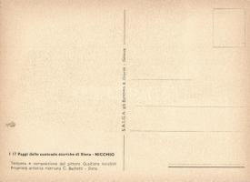 16 db használatlan, Sienai díszőröket ábrázoló, régi, művészi lap, Anichini szignóval; saját papírto...