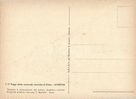 16 db használatlan, Sienai díszőröket ábrázoló, régi, művészi lap, Anichini szignóval; saját papírto...