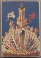 16 db használatlan, Sienai díszőröket ábrázoló, régi, művészi lap, Anichini szignóval; saját papírto...