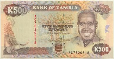 Zambia 1991. 500K T:I Zambia 1991. 500 Kwacha C:UNC