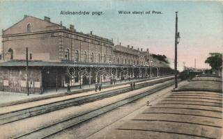 Aleksandrów pogr., Widok stacyi od Prus. / railway station (b)