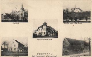 Przeczów, Prietzen; post office, school, kindergarten
