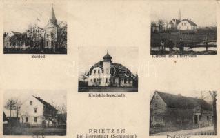 Przeczów, Prietzen; post office, school, kindergarten