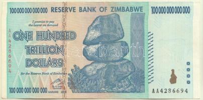 Zimbabwe 2008. 100.000.000.000.000$ T:I-/II (hajtatlan)
Zimbabwe 2008. 100.000.000.000.000 Dollars C...