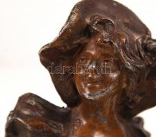 A Szépség: bronz rokokó szobor másolatok márvány talapzaton / Bronze statuette copies 16 cm