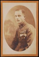 cca 1910 Kitüntetett fiatal katona fotója / awarded soldier photo 10x13 cm