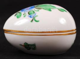 Virágmintás, kézzel festett Herendi tojáska /Herend chinaware egg 8 cm