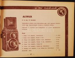 cca 1940 2 db fotós árjegyzék: Hatsek Emil, Agfa. mind sok képpel / 2 photo and camera booklet