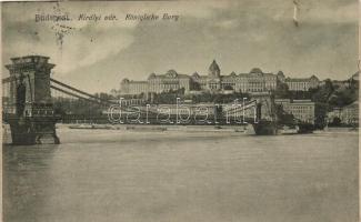 Budapest, Lánchíd - 2 db régi képeslap