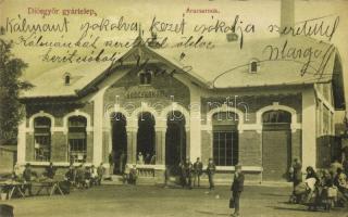 Diósgyőr, gyártelep, árucsarnok, piac, Czeglédy J. kiadása (EK)