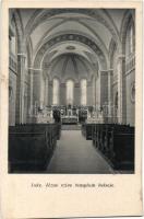 Inke - 2 db régi városképes lap: Jézus Szíve templom, belső