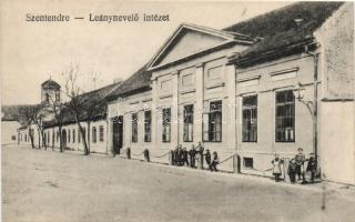 Szentendre - 3 db régi városképes lap: Vasút és villamos állomás, Dumtsa Jenő utca, Leánynevelő intézet