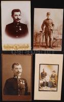 cca 1890 4 db katonai fotó / 4 military photos 9x11 cm