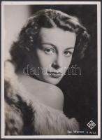 cca 1940 Ilse Werner színésznő UFA hivatalos fotó / Actress photo 17x23 cm