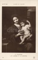 41 db RÉGI használatlan festmény motívumú művészlap, Louvre / 41 old unused motive cards; paintings,...