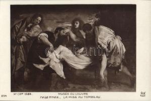 41 db RÉGI használatlan festmény motívumú művészlap, Louvre / 41 old unused motive cards; paintings,...