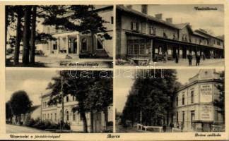 Barcs, Gróf Széchenyi kastély, vasútállomás, járásbíróság, Dráva szálloda