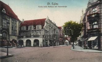 Ilawa, Eylau; Rathaus, Kaiserstrasse / town hall, Kaiser street